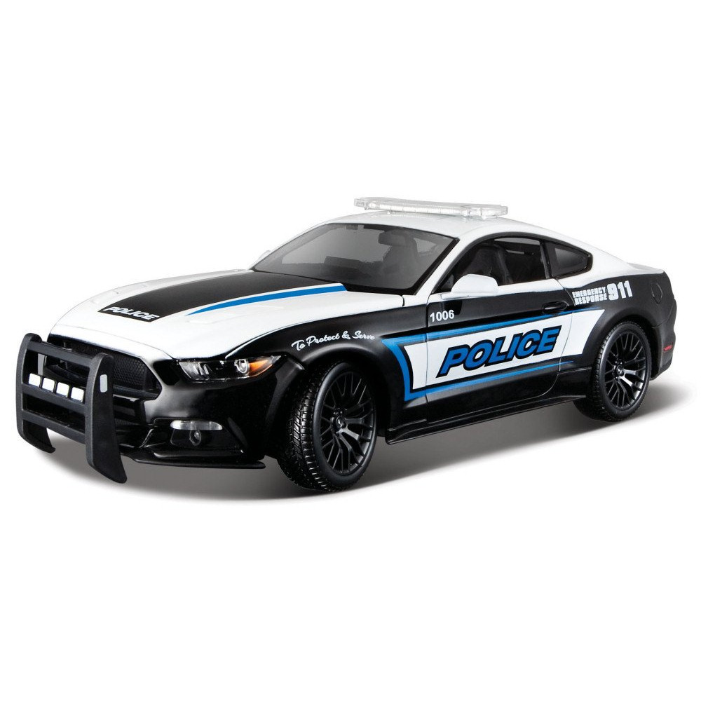 Машинка Maisto Ford Mustang GT Police 1:18 (черно-белый 36640)