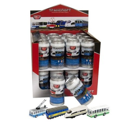 Мини-модели Городской транспорт Машинка в банке (Технопарк SB-16-01-B)