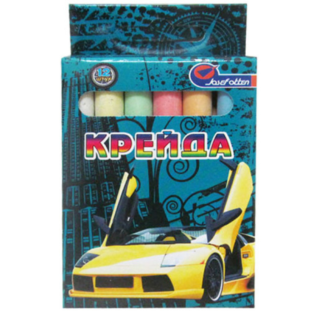 Мел цветной круглый 12 шт (8483-2)