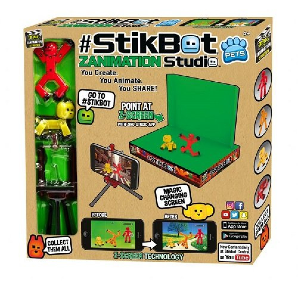 Игровой набор для анимационного творчества Stikbot S2 Pets Студия Z-Screen (TST617A)