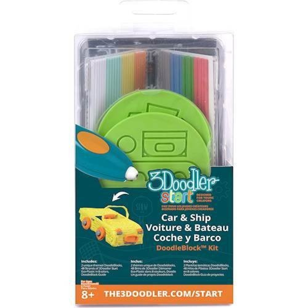 Набор аксессуаров для 3D-ручки 3Doodler Start Транспорт (3DS-DBK-VE)