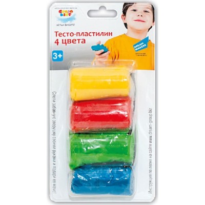 Набор Тесто-пластилин 4 цветов (Genio Kids TA1055B)