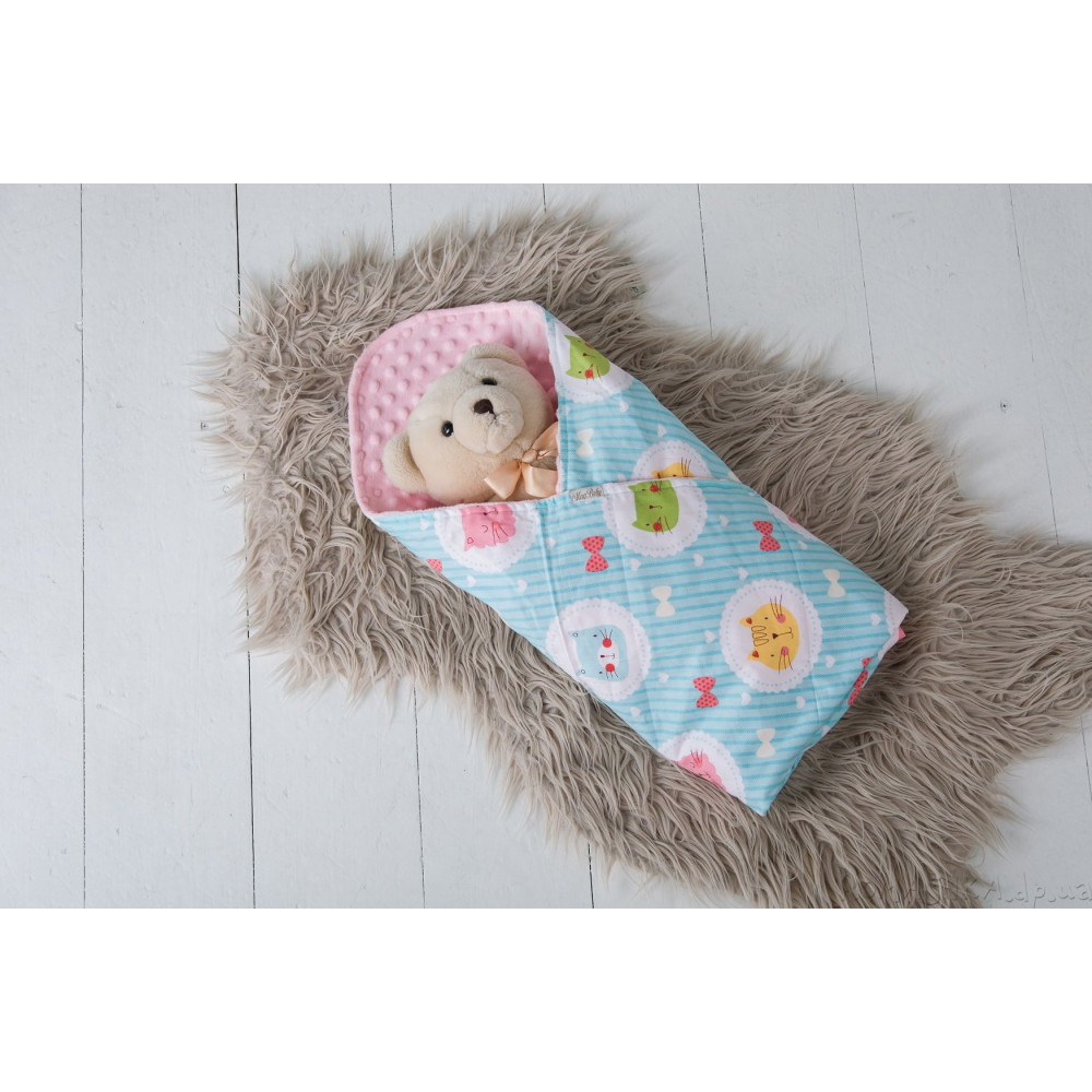 Плюшевый плед MagBaby Minky с хлопком розовый