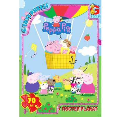 Пазлы G-Toys Свинка Пеппа (PP015)