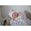 Євро пелюшка кокон на блискавці + шапочка MagBaby Парасольки (3-6 міс.)