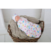Пелюшка кокон на липучках + шапочка MagBaby Парасольки (3-6 міс.)
