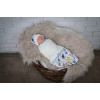 Пелюшка кокон на липучках + шапочка MagBaby Політ (0-3 міс.)