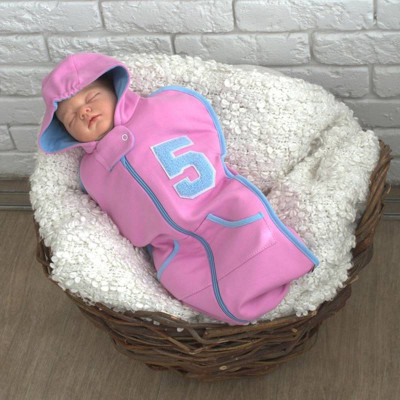Пелюшка кокон з начосом на блискавці Its a five MagBaby рожева (0-3 міс.)