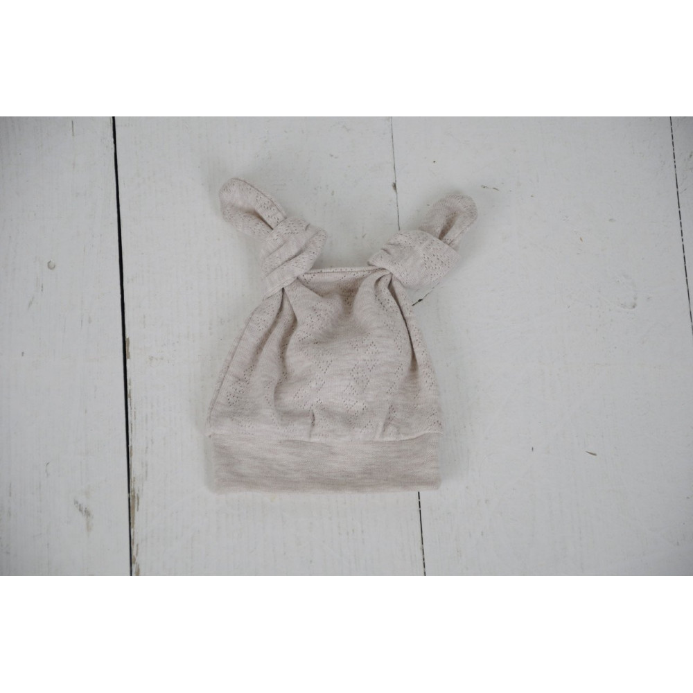 Пелюшка кокон на липучках + шапочка MagBaby Wind, бежевий меланж (3-6 міс.)
