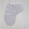Пеленка кокон на липучках + шапочка MagBaby Wind, серый меланж (3-6 мес.)