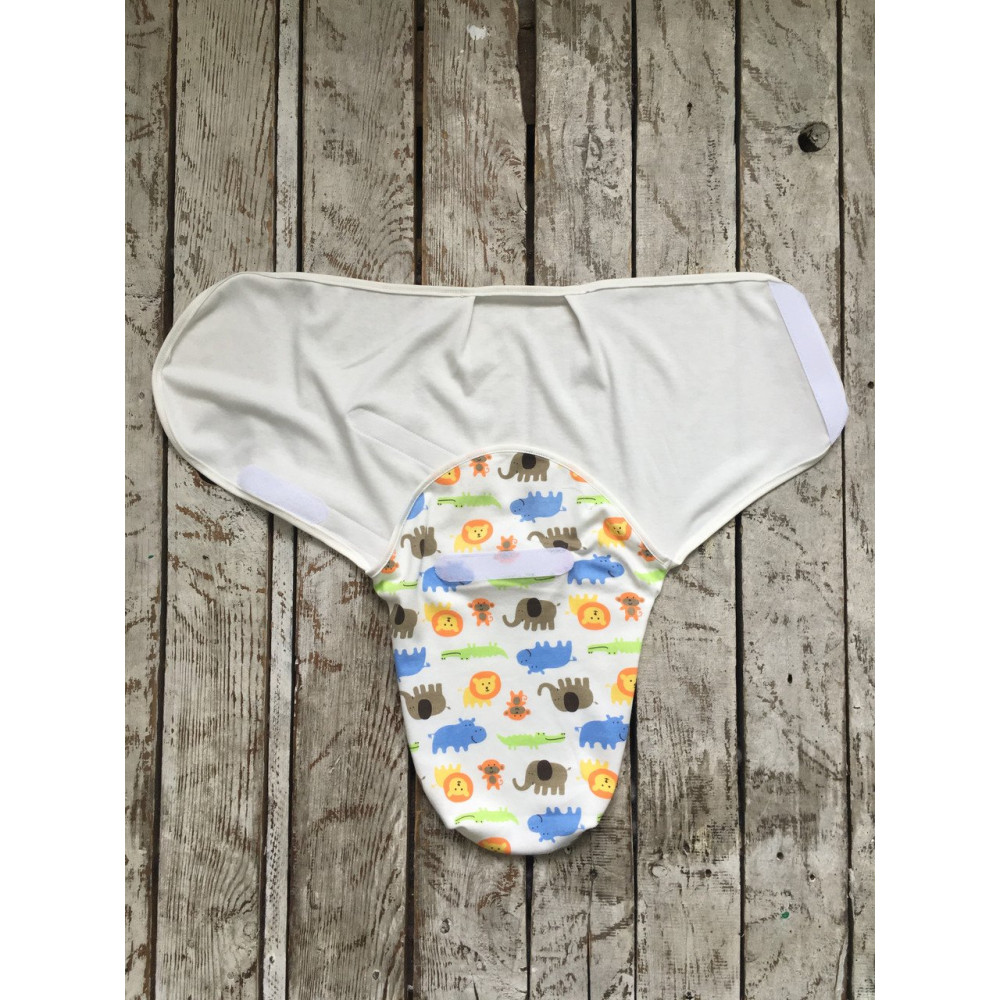 Пелюшка кокон на липучках + шапочка MagBaby Сафарі (3-6 міс.) Пелюшка кокон на липучках + шапочка MagBaby Сафарі (3-6 міс.)