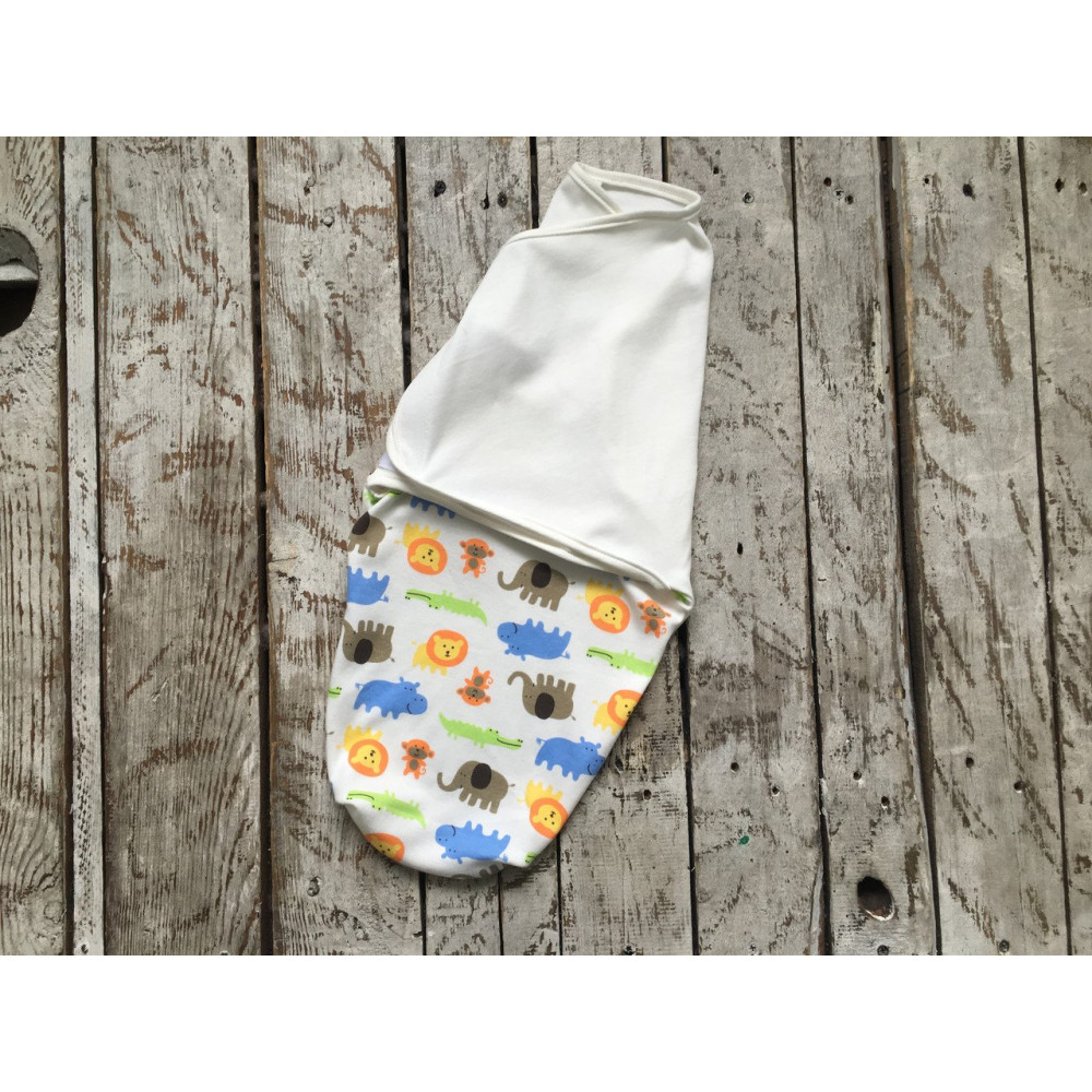 Пелюшка кокон на липучках + шапочка MagBaby Сафарі (3-6 міс.) Пелюшка кокон на липучках + шапочка MagBaby Сафарі (3-6 міс.)