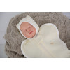 Пелюшка кокон з начосом на блискавці MagBaby Капітоне молоко (3-6 міс.)