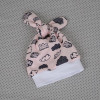 Пеленка кокон на липучках + шапочка MagBaby Облачка розовые (0-3 мес.)