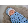 Пелюшка кокон на липучках + шапочка MagBaby Міккі Маус, блакитний (0-3 міс.)