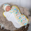 Євро пелюшка кокон на блискавці Half + шапочка MagBaby Азбука (3-6 міс.)
