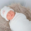 Пеленка кокон на липучках + шапочка MagBaby Акварель (0-3 мес.)