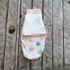 Пеленка кокон на липучках + шапочка MagBaby Акварель (0-3 мес.)