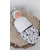 Пелюшка кокон на липучках + шапочка MagBaby Хмара білі (3-6 міс.)