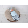Пелюшка кокон на липучках + шапочка MagBaby Хмари блакитні (3-6 міс.)