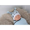 Пелюшка кокон на липучках + шапочка MagBaby Хмари блакитні (3-6 міс.)