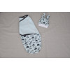Пелюшка кокон на липучках + шапочка MagBaby Хмари блакитні (3-6 міс.)