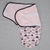 Пеленка кокон на липучках + шапочка MagBaby Облачка розовые (3-6 мес.) 100372