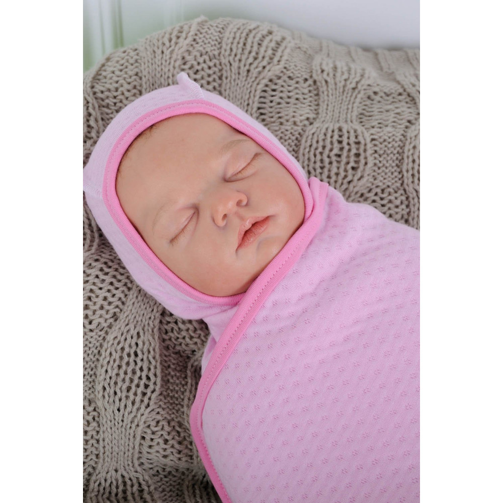 Пеленка кокон на липучках MagBaby Капитоне + шапочка MagBaby розовая (0-3 мес.) Пеленка кокон на липучках MagBaby Капитоне + шапочка MagBaby розовая (0-3 мес.)