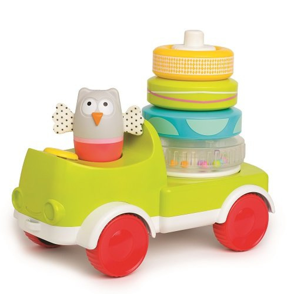 Развивающая машинка с пирамидкой Совушка-малышка 2 в 1 (Taf Toys 11945)
