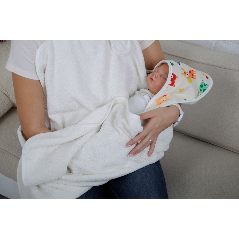 Полотенце MagBaby Мамина забота, Веселые зверята, молочное