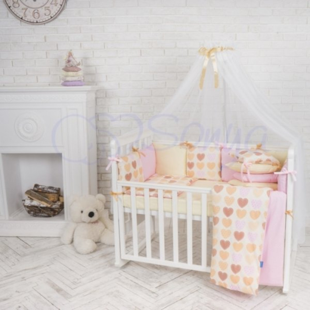 Комплект Маленькая Соня Baby Design ванильные сердечки 7 предметов