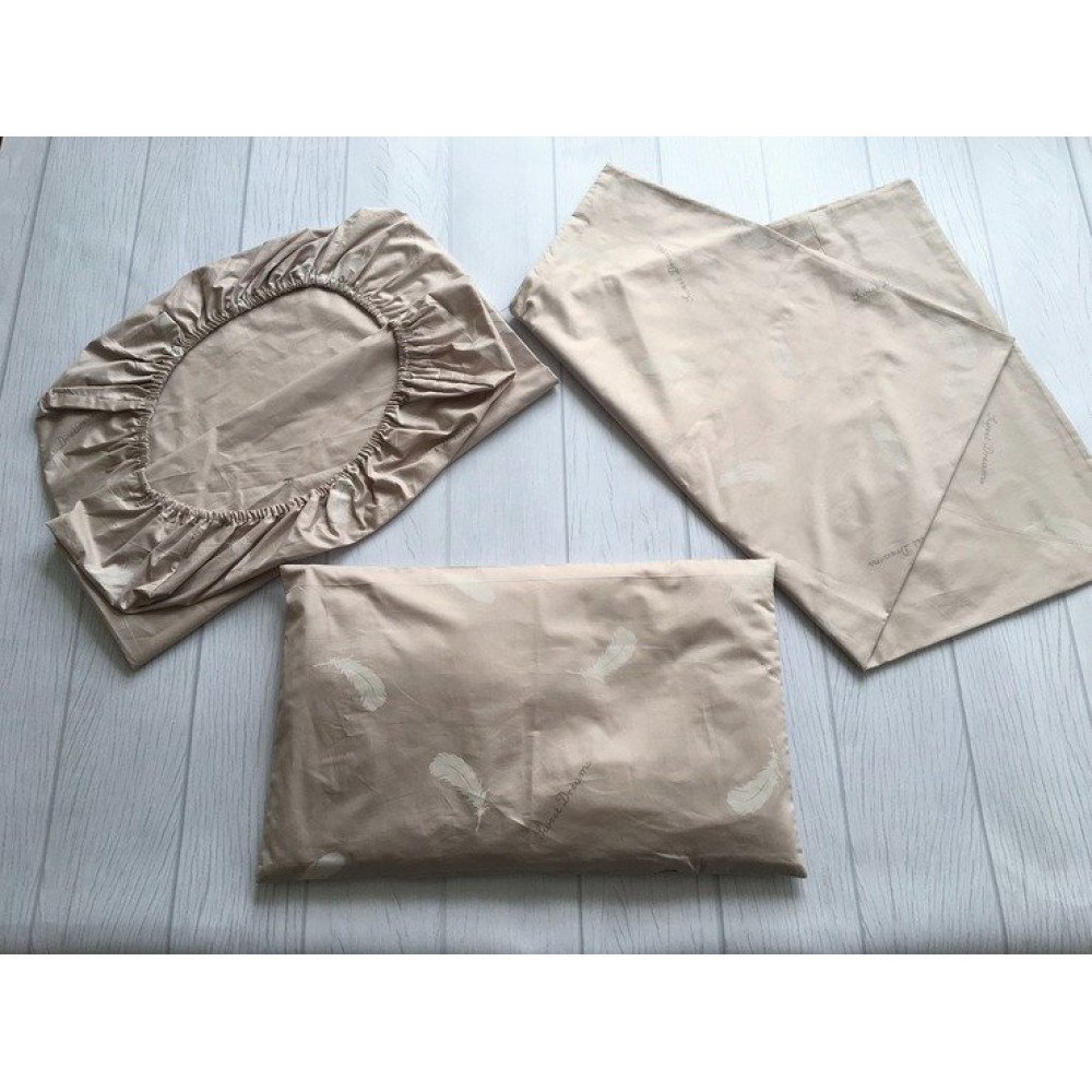 Постельное белье в кроватку MagBaby Перышки кофе