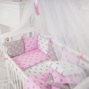 Комплект Маленькая Соня Baby Design серо-розовые сердца 7 предметов