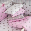 Комплект Маленькая Соня Baby Design серо-розовые сердца 7 предметов