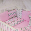 Комплект Маленькая Соня Baby Design Premium индиго розовый 7 предметов