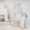 Комплект Маленькая Соня Baby Design Premium короны серый 7 предметов