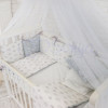 Комплект Маленькая Соня Baby Design Premium короны серый 7 предметов