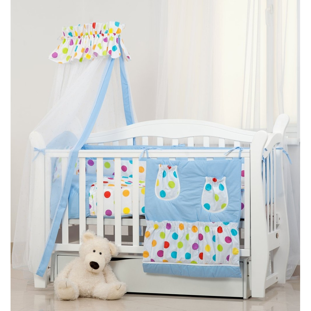 Постільний комплект Twins Comfort С-036 Кольорові кульки (біло-блакитний)