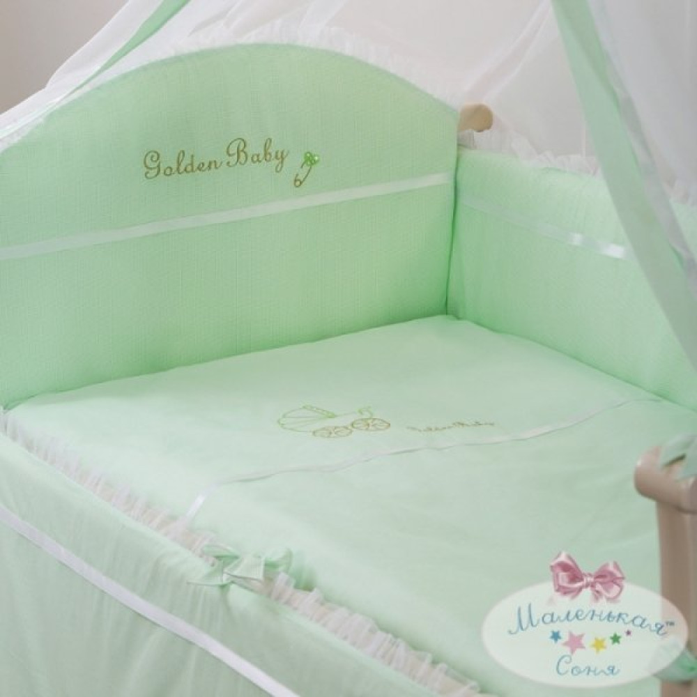 Комплект Маленькая Соня Golden Baby зеленый 7 предметов