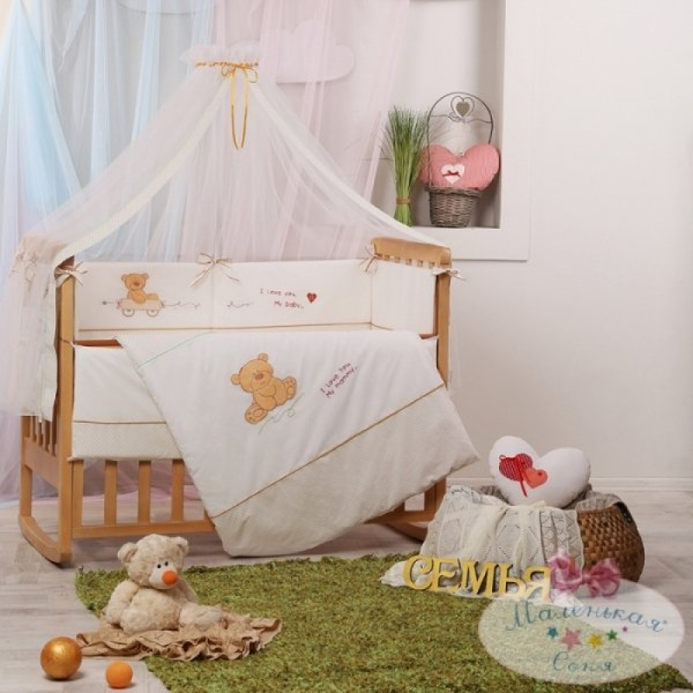 Комплект Маленькая Соня Детские мечты My mammy золотистый 7 предметов