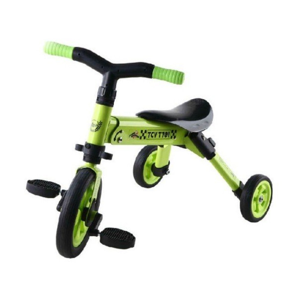 Складной 3-х колесный велосипед TCV 2 в 1 (зеленый T701 (G))