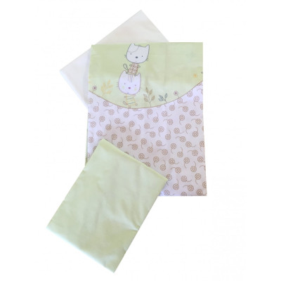 Змінна постіль Twins Comfort Кошенята зелена (4940)