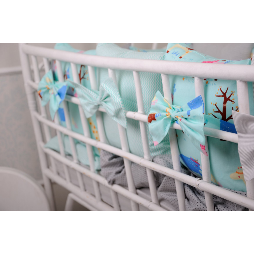 Комплект бортиків в ліжечко + простирадло MagBaby Класик Індіана Комплект бортиків в ліжечко + простирадло MagBaby Класик Індіана