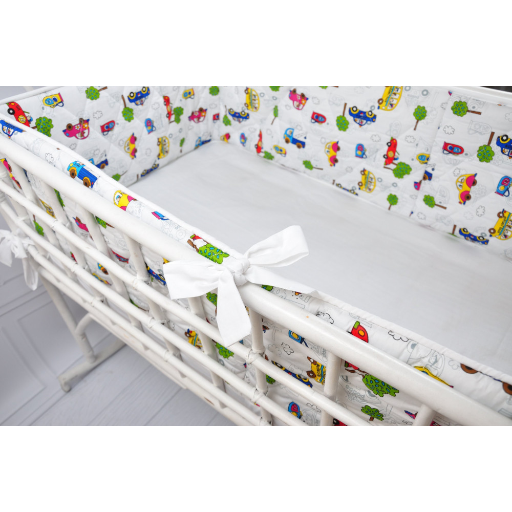 Бортик-защита в кроватку MagBaby Улитка Машинки