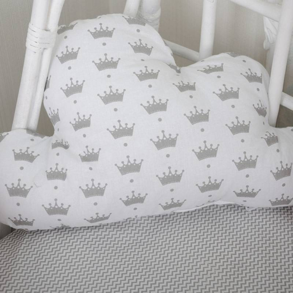 Комплект бортиків в ліжечко + простирадло MagBaby хмарки для дівчаток