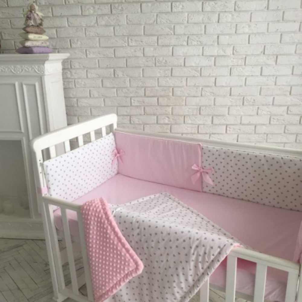 Бортик-защита в кроватку Маленькая Соня Comfort Мечта розовый