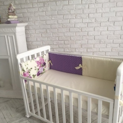 Захисний бортик в ліжечко Маленька Соня Comfort Квітковий сад