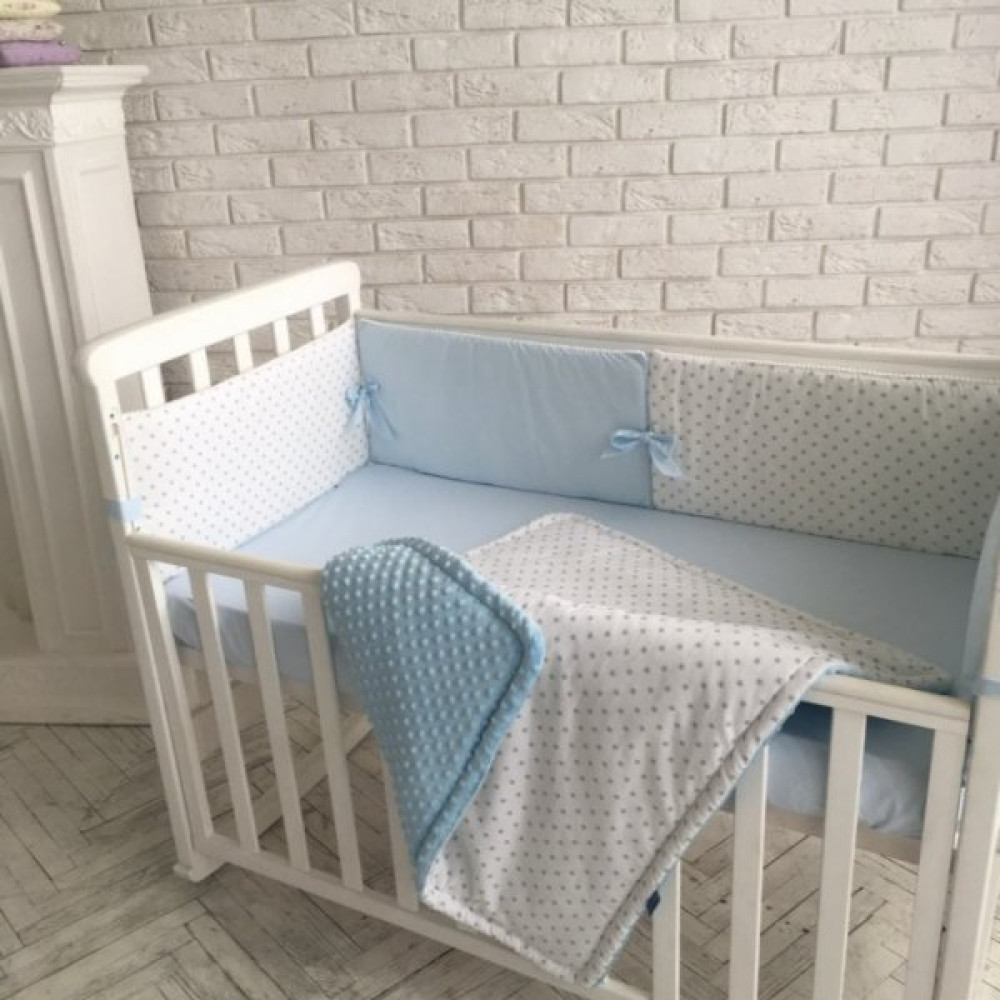 Бортик-защита в кроватку Маленькая Соня Comfort Мечта голубой