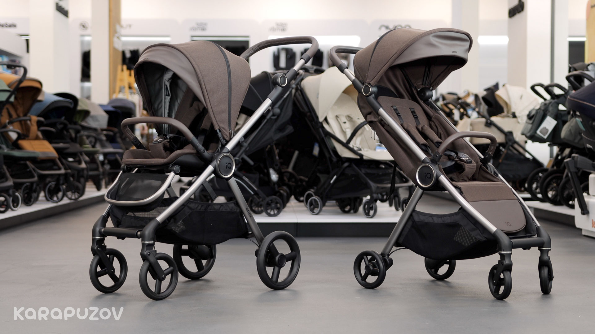 Anex IQ коляска 2в1 з люлькою, прогулянковим сидінням та компактним прогулянковим візком для подорожей