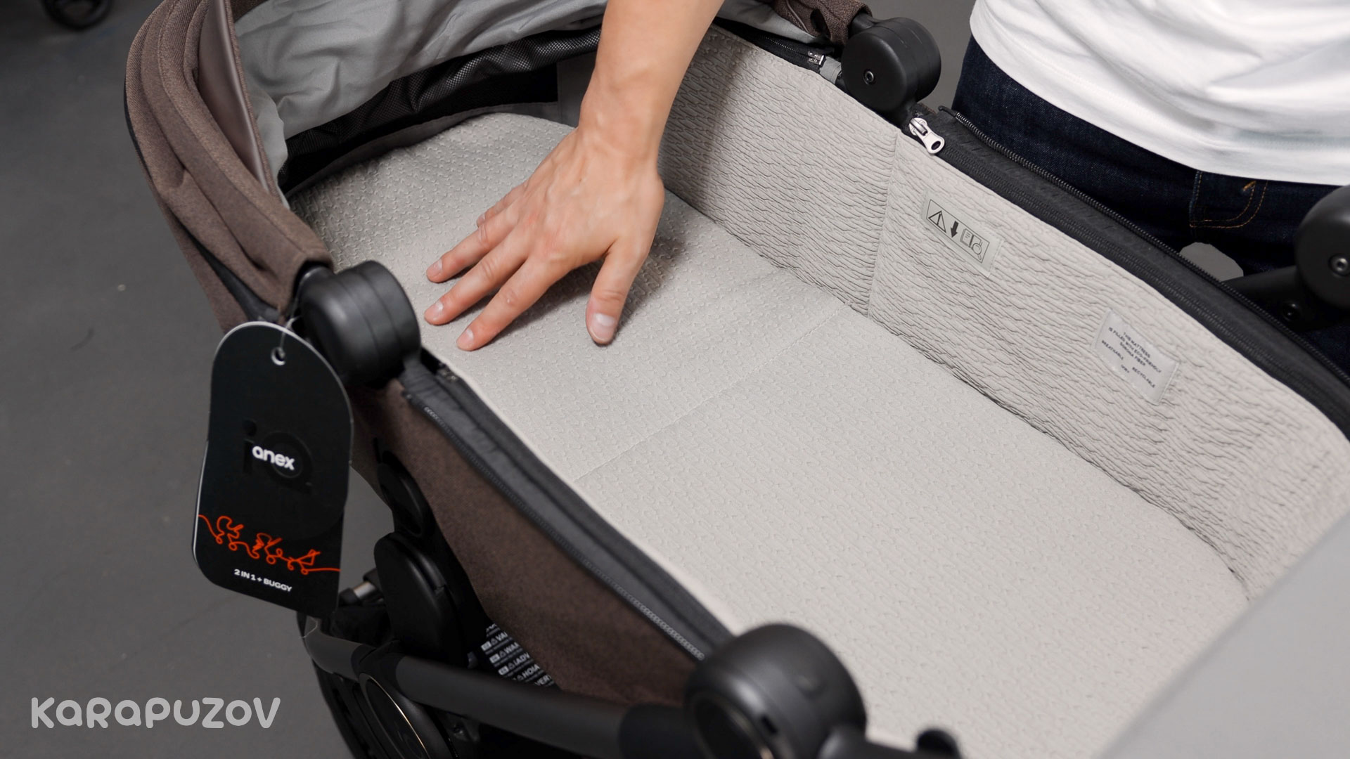 чим відрізняється люлька коляски Anex IQ Premium та базової Anex IQ